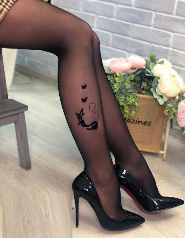 Колготки с рисунком женские