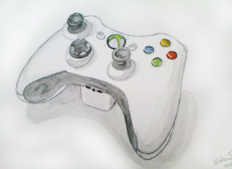 Джойстик Xbox скетч