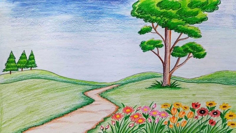 Пейзажи для срисовки