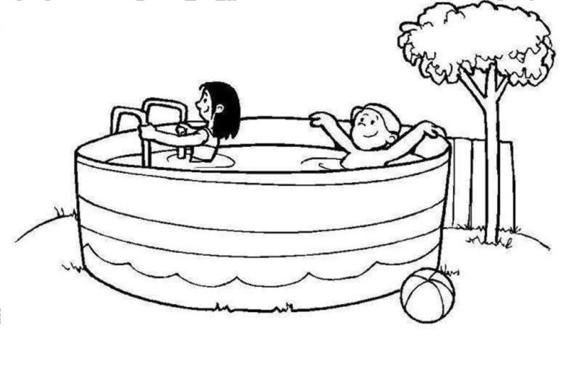Раскраска бассейн