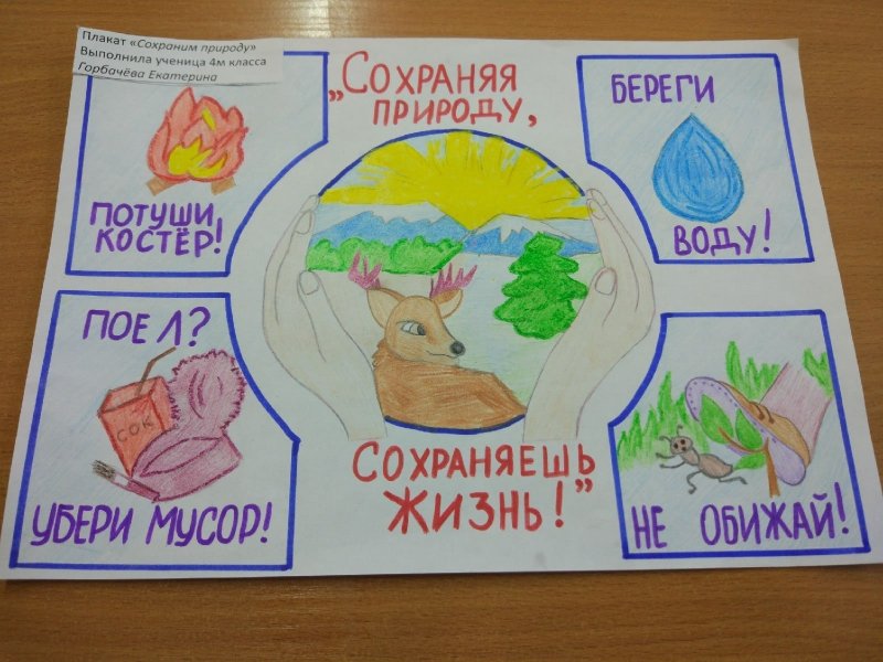Плакат охрана природы