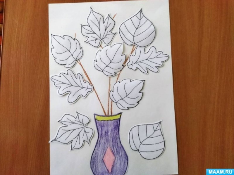 Осенний букет рисунок карандашом