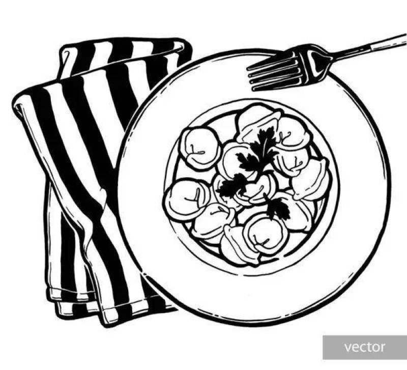 Пельмени чб