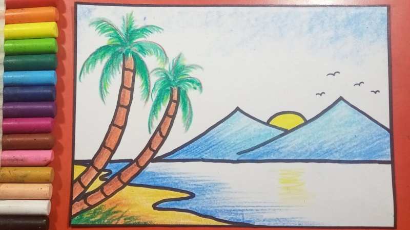 Рисование море
