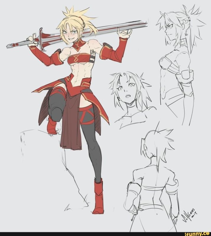 Fate Mordred and Arthur
