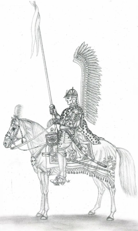 Крылатый Гусар рисунок