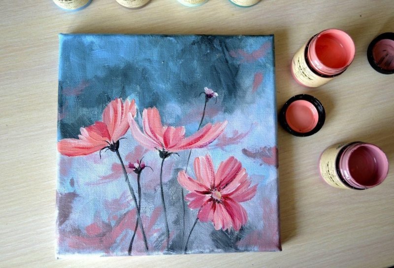 рисунки акрилом для начинающих