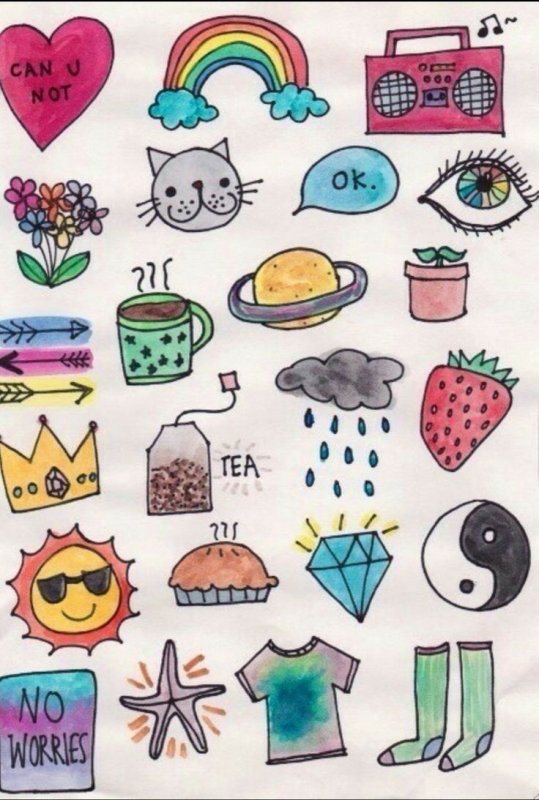 Милые рисунки для срисовки легко маленькие