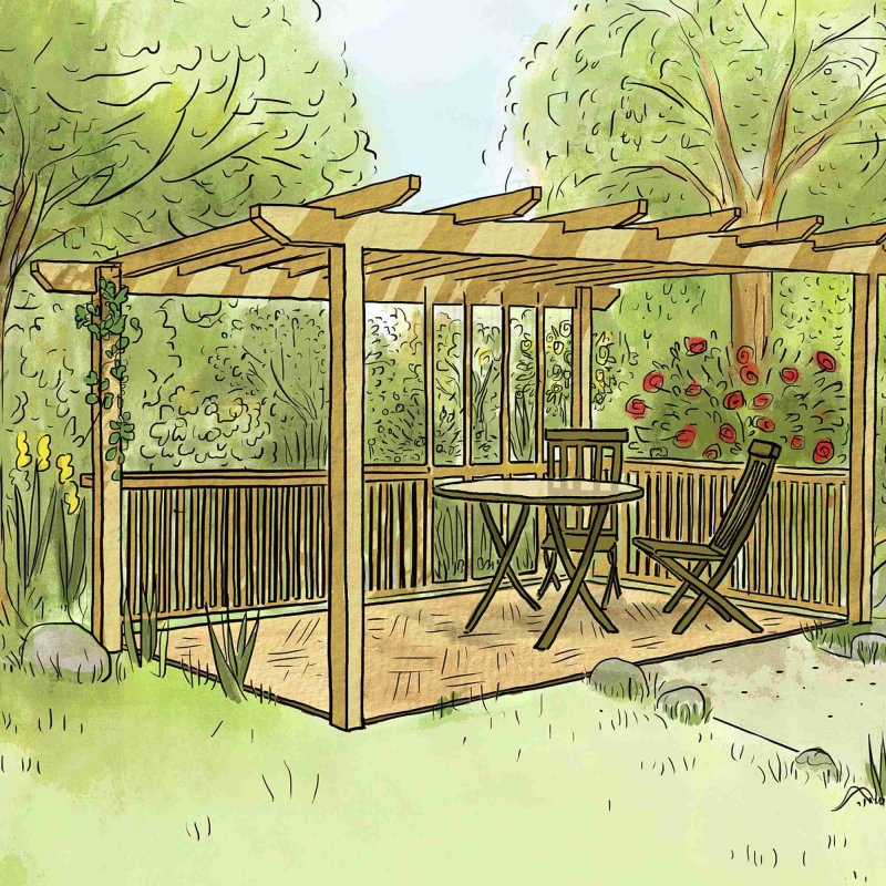 Красивая беседка