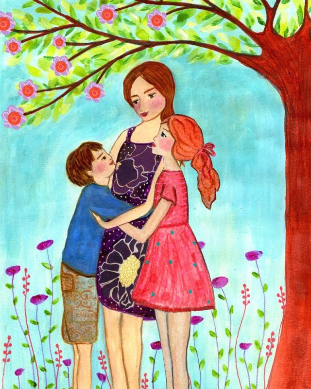 Рисунок ко Дню матери