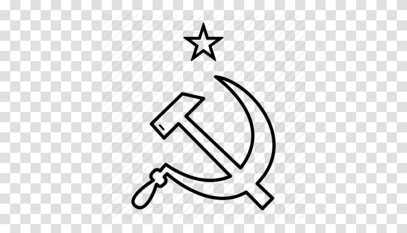 Трафарет серпа и молота
