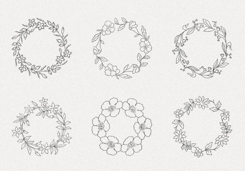 Венок рисунок