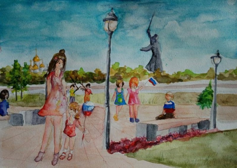 волгоград рисунки