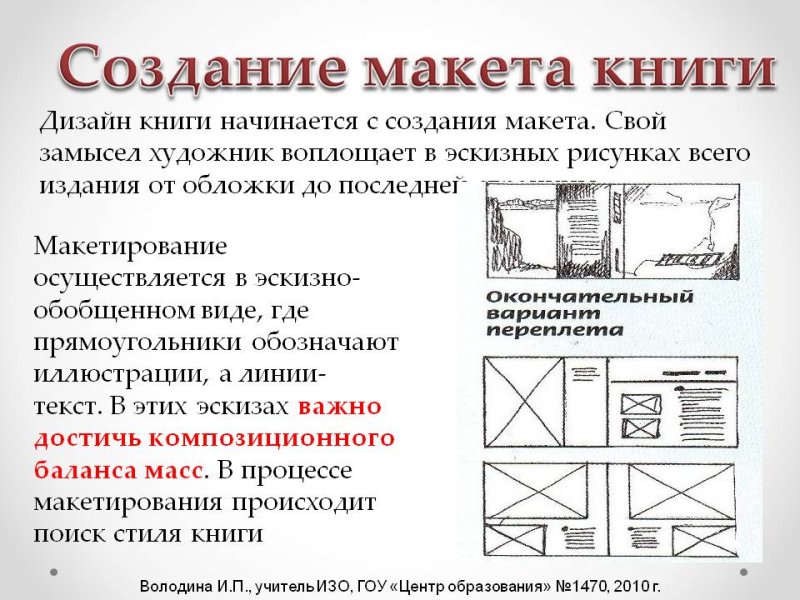 Макет книги