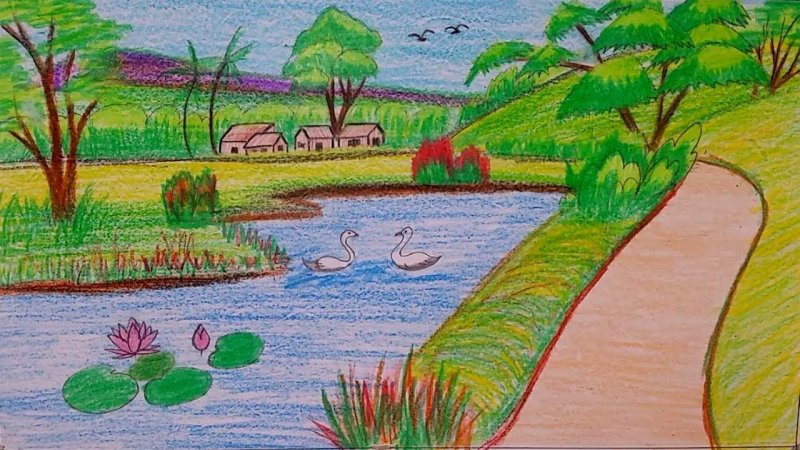 Рисунки для срисовки природа