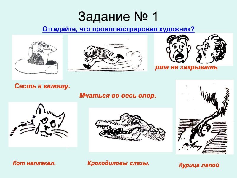 Рисунки по теме фразеологизмы