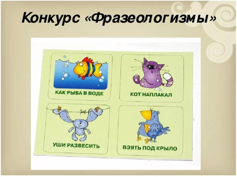 Фразеологизмы рисунки