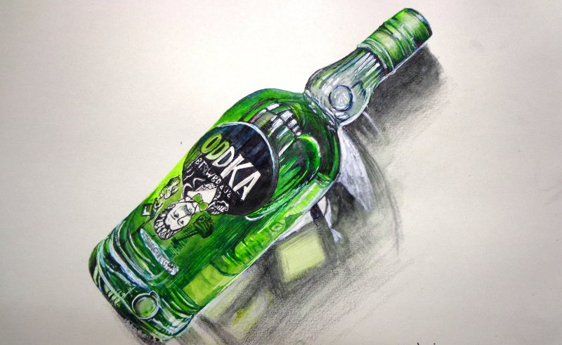Бутылка нарисованная