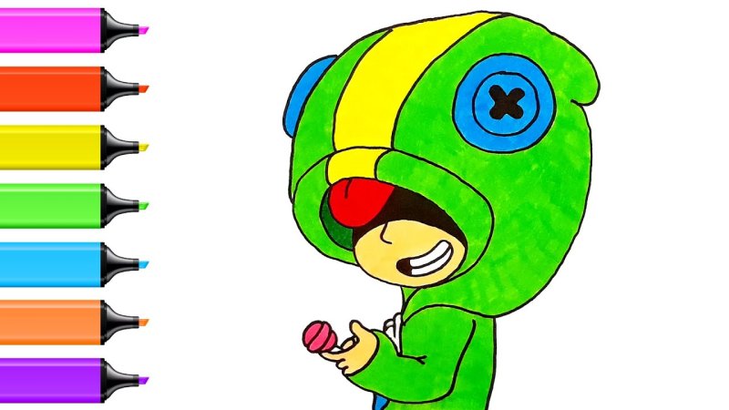 Рисунок Леона из Brawl Stars