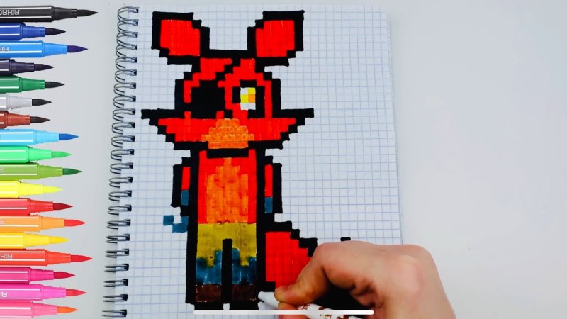 Рисунки по клеточкам Фокси