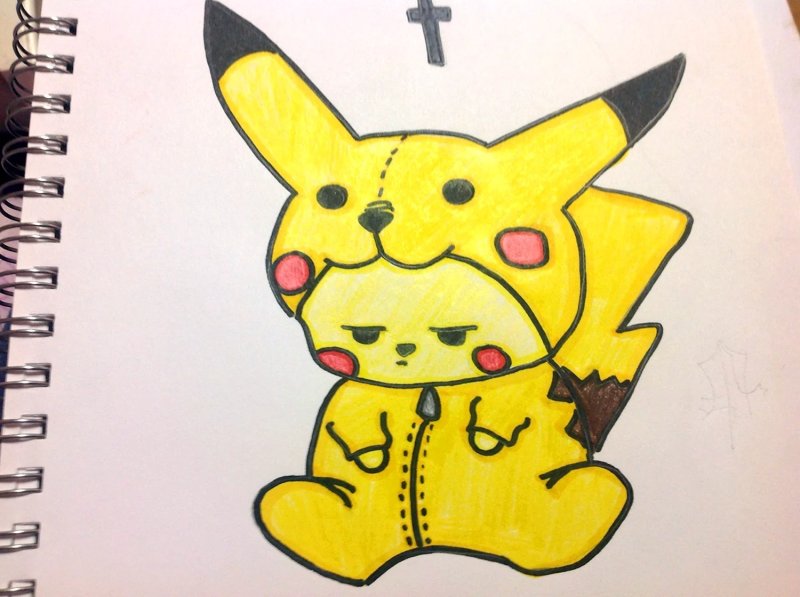 Пикачу рисунок карандашом