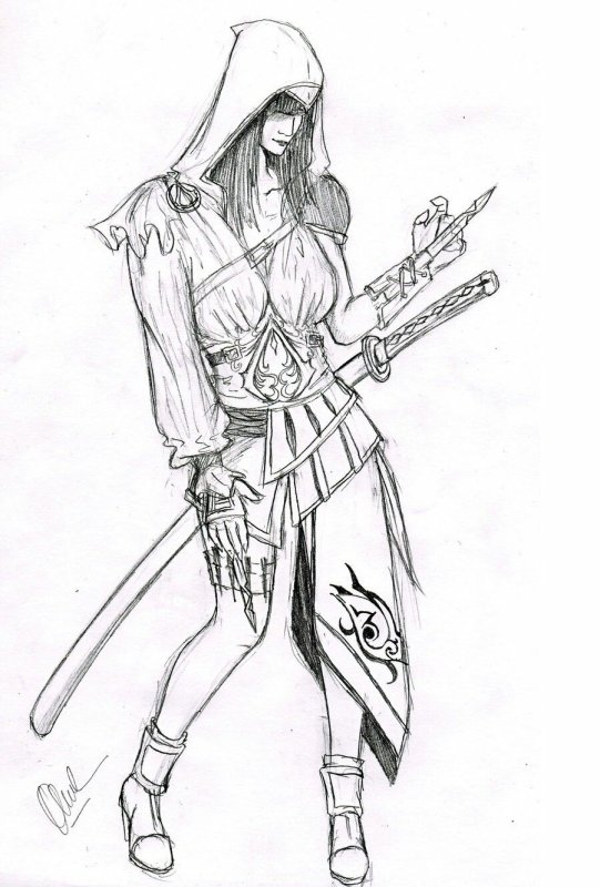 Рисунки для срисовки ассасин Крид
