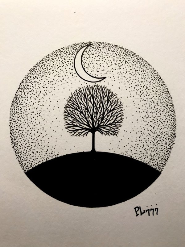 Рисунок лёгкий круговые