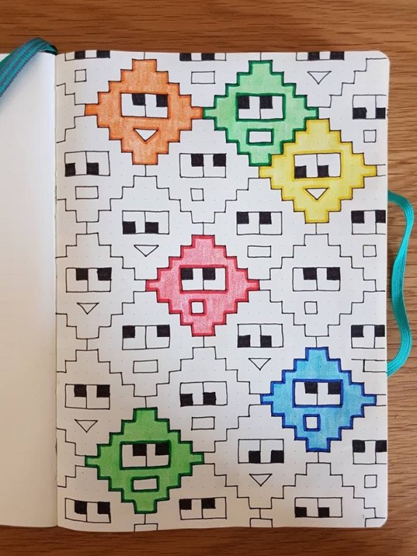 идеи для рисования по клеточкам