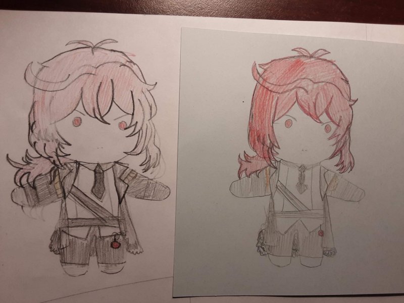 рисунок геншин импакт для срисовки