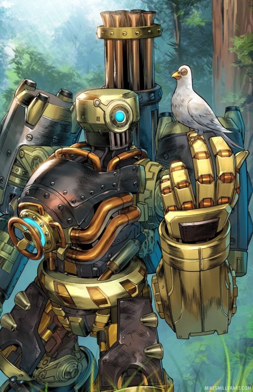 Overwatch робот Bastion