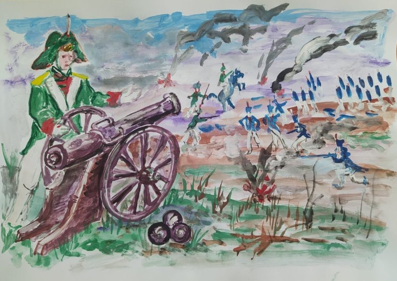 Бородинское сражение 1812 рисунок