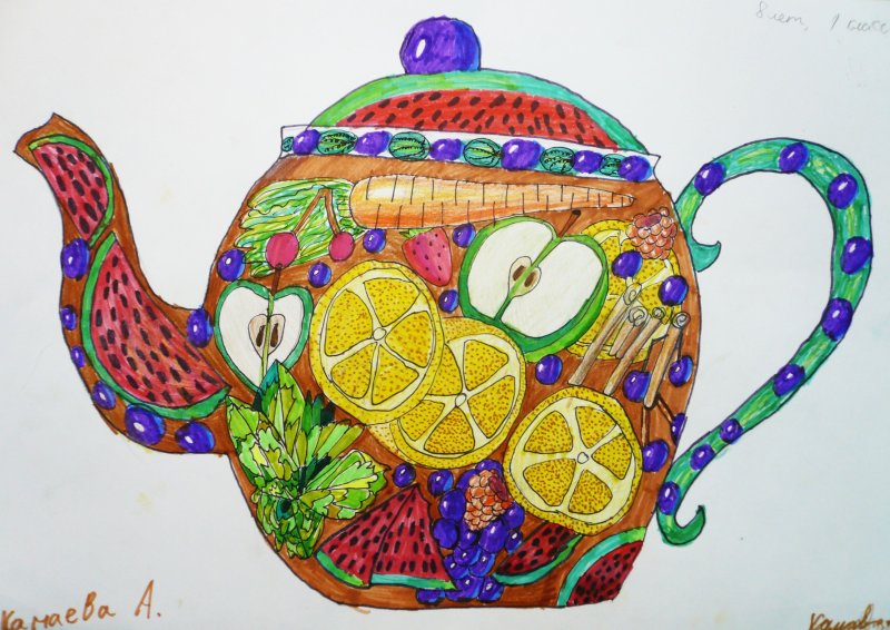Чайник рисунок
