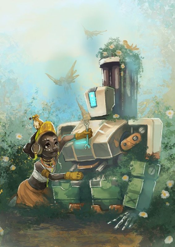 Overwatch Bastion Art
