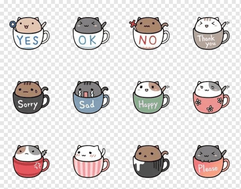 Кавайные котики в кружке