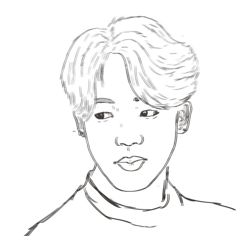 Раскраски BTS Чимин