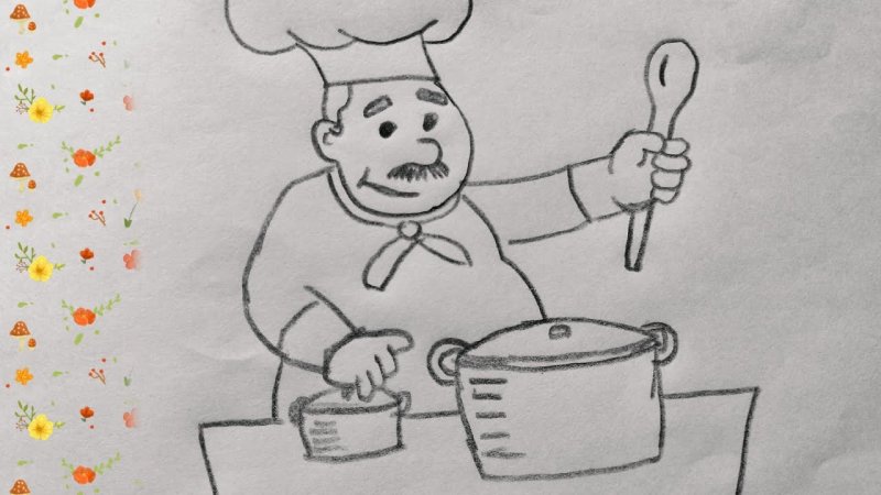 Повар рисунок