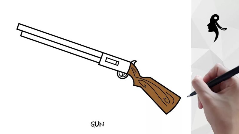 Пистолет рисунок для детей