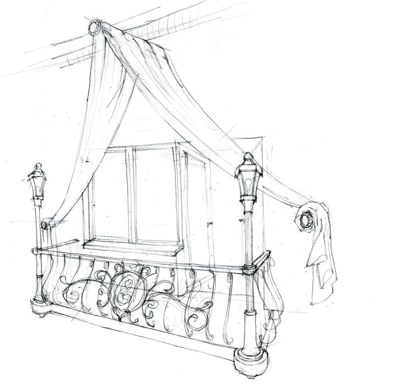 Раскраска балкон