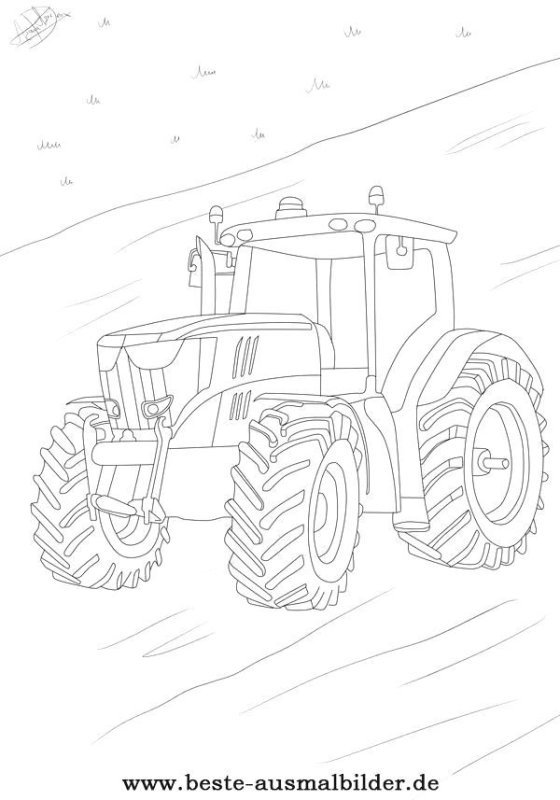 Трактор Фендт раскраска