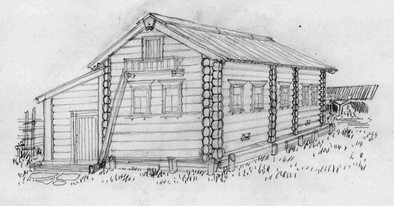 Изба рисунок