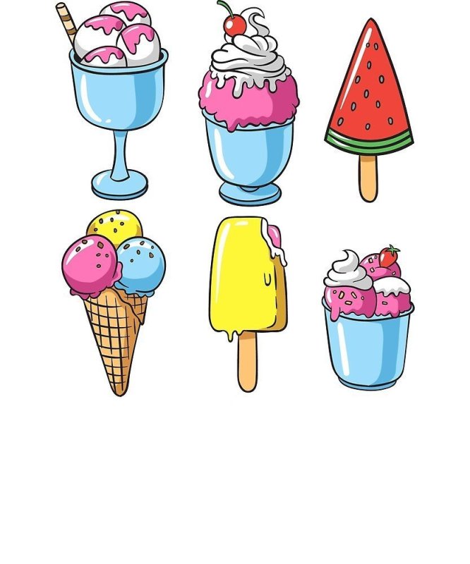 рисунки для срисовки мороженое