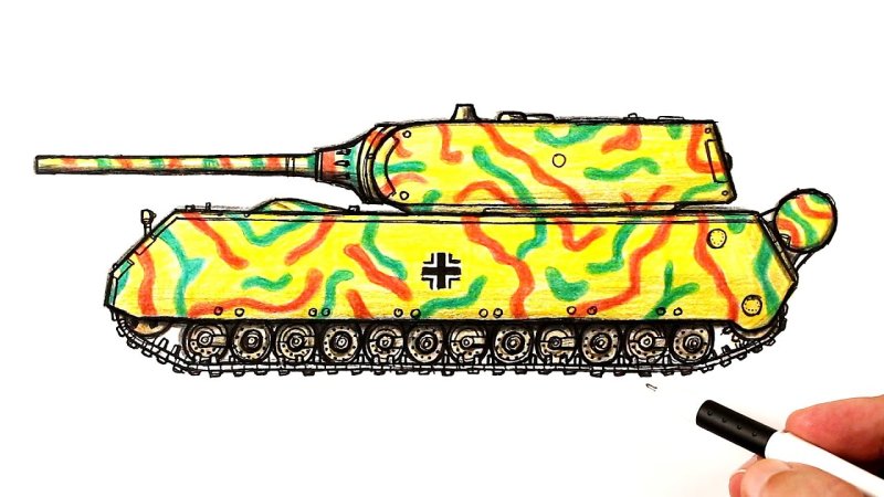 Танк Маус рисунок