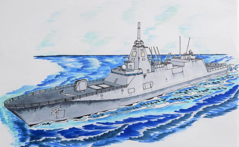 Современный военный корабль рисунок