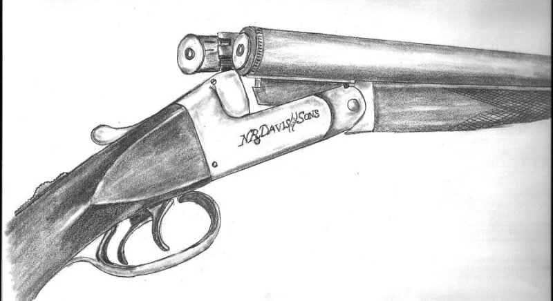 Ружье рисунок карандашом