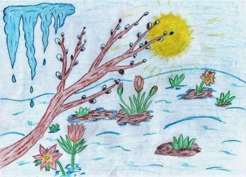Рисунок на весеннюю тему