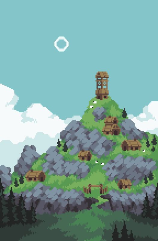 Pixel Art деревня