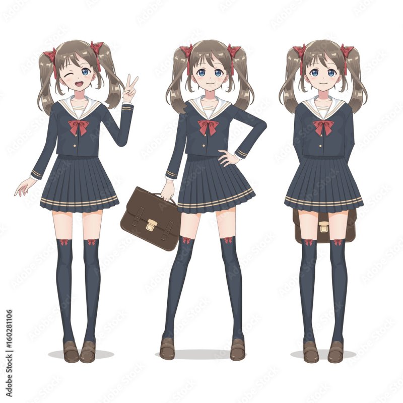 Школьная форма аниме рисунок