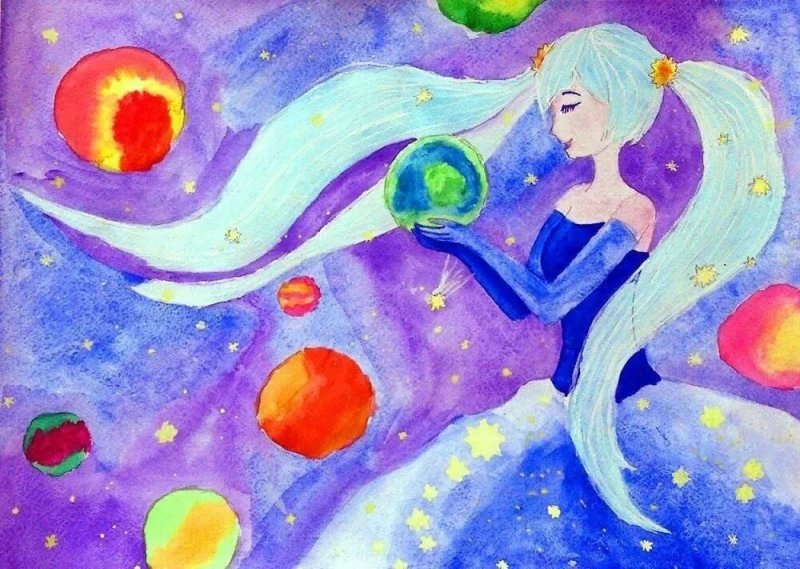 Рисование на тему космос