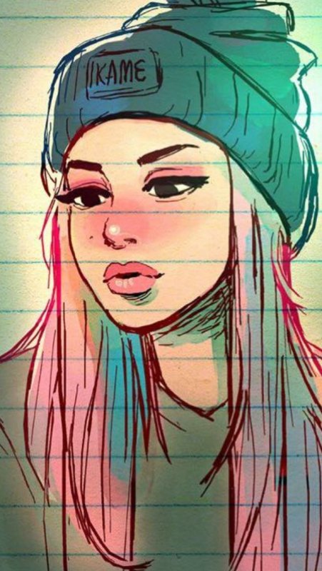 Красивые нарисованные девушки