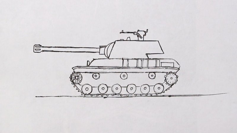 Танк т-34 рисунок маленький